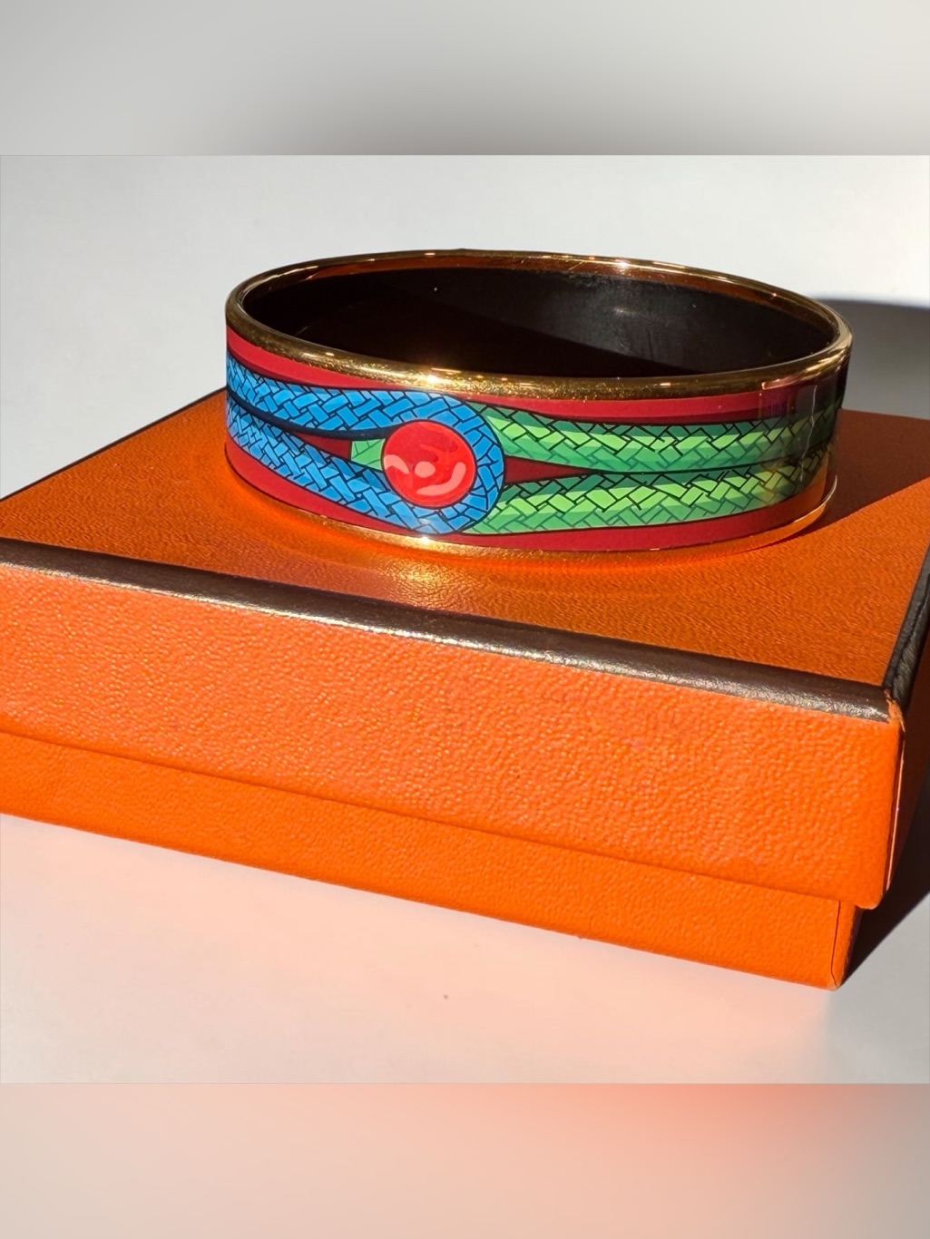 Auth. Herms Bracelet - Brandebourgs - Egp - Red Blue Green